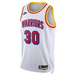 Maillot NBA Golden State Warriors Stephen Curry Nike 2024-25 Classic Edition Blanc Swingman - Homme